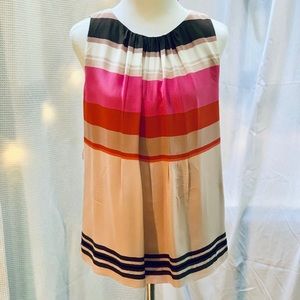 Classiques Entier 100% Silk Colorblock Blouse Sz S